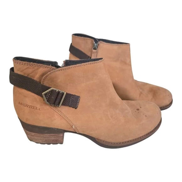 Merrell Shiloh II Bluff Boots Tan/oak Size 10.5 - Picture 2 of 9